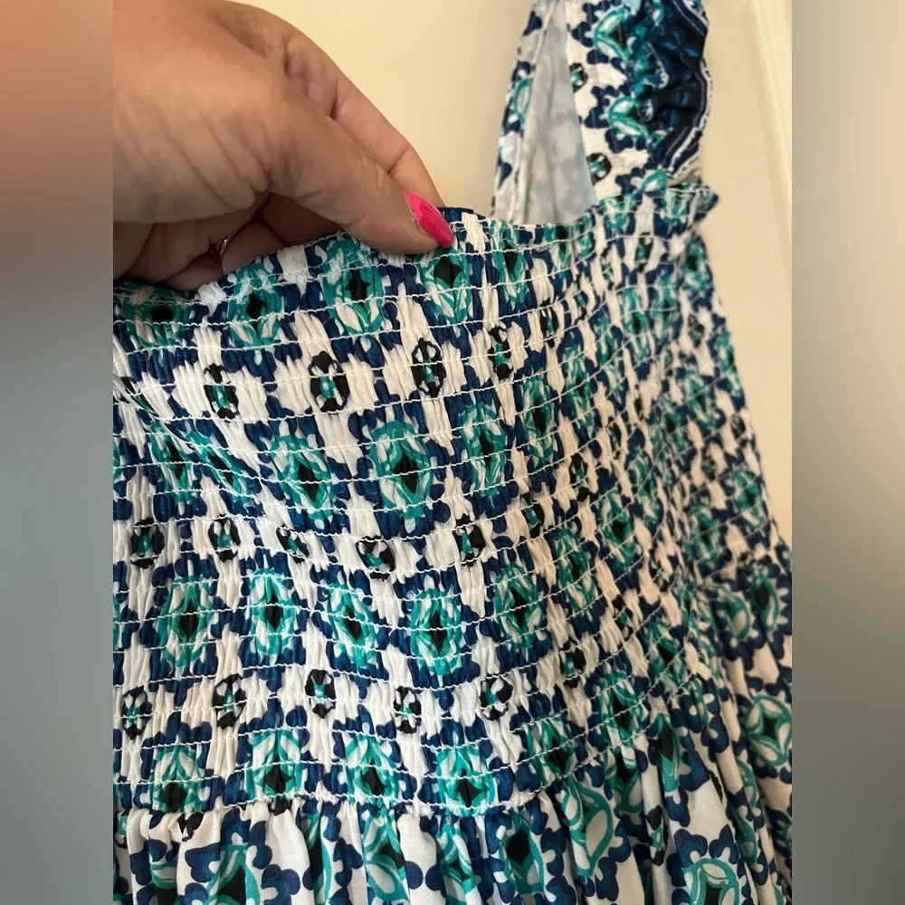 Lucky Brand Floral Maxi Dress with Ruffle Straps Women’s Size Small - Picture 7 of 16